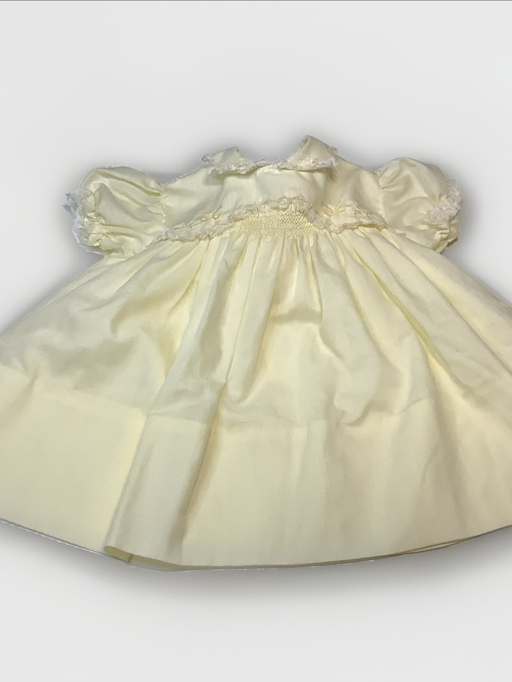Vintage Cherub of the Philippines Smocked Baby Dress SZ 9 MO. EUC